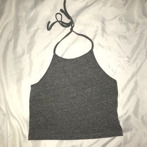 John Galt Gray Halter Top